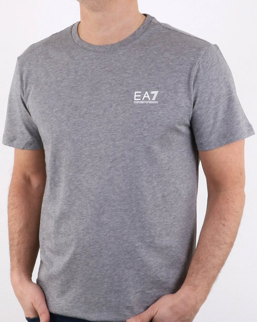 Emporio Armani EA7 Core Tee Light Grey Marl - Image 3