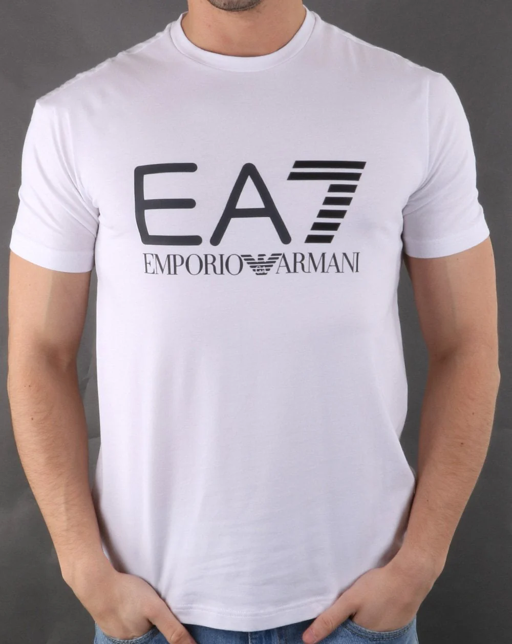 Emporio Armani EA7 Large Logo Tee White - Image 2