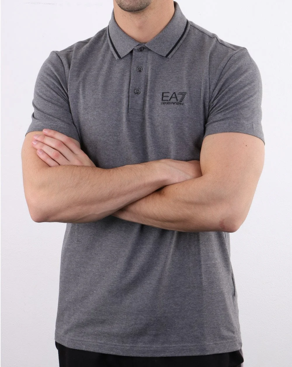 Emporio Armani EA7 Polo Shirt Dark Grey - Image 2