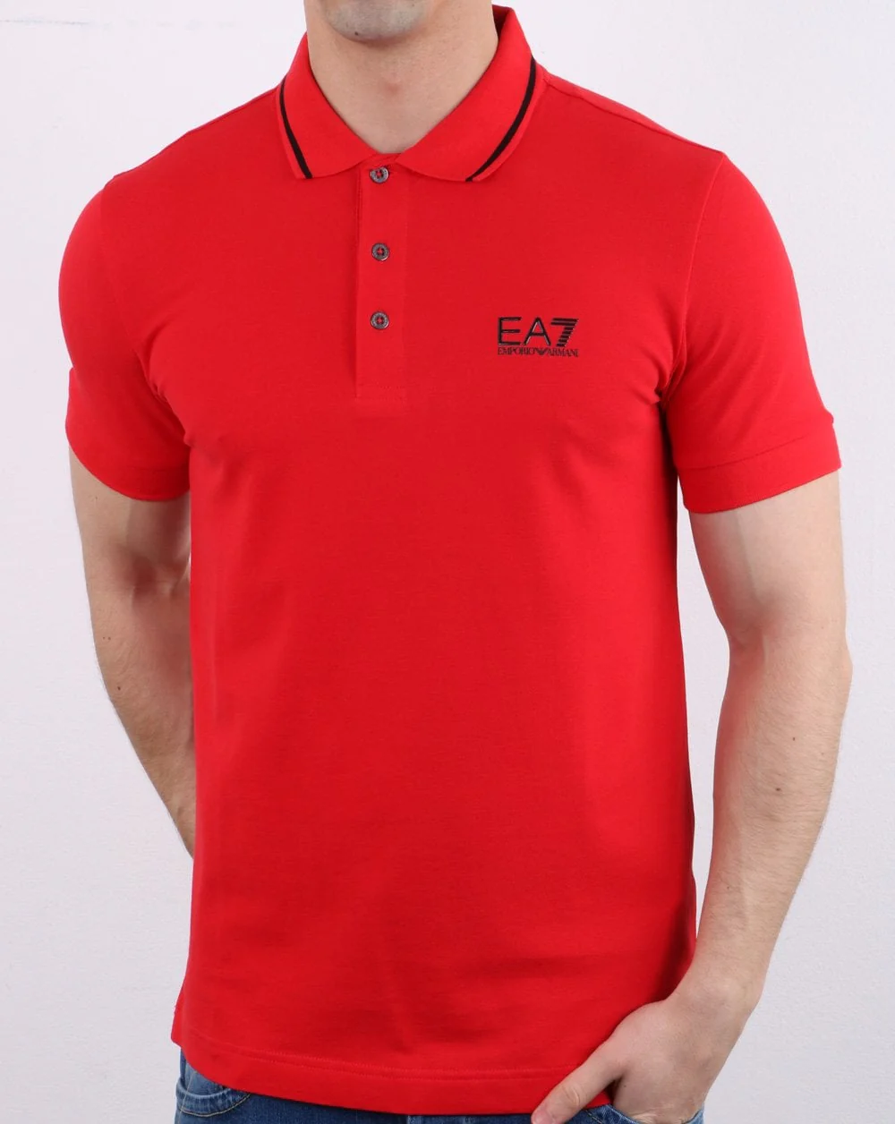 Emporio Armani EA7 Polo Shirt Red - Image 2