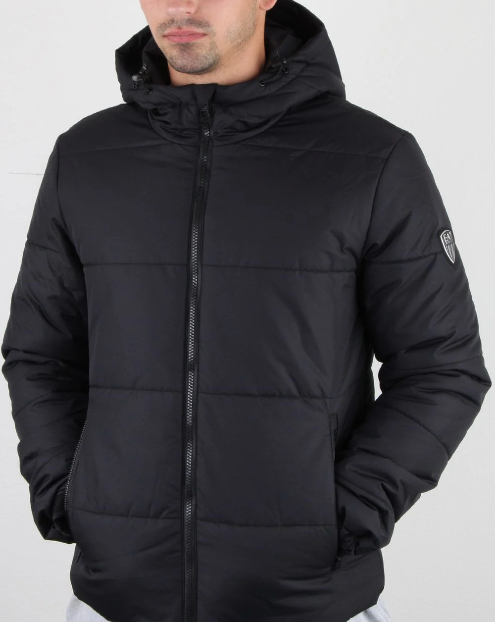 Emporio Armani EA7 Puffer Jacket Charcoal - Image 3