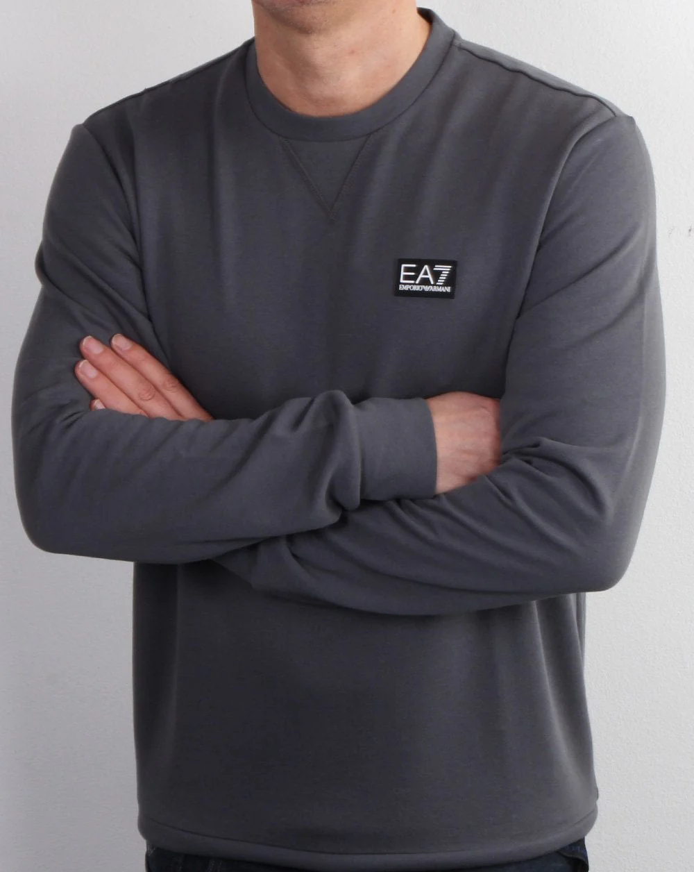 Emporio Armani EA7 Sweatshirt Charcoal Grey - Image 2