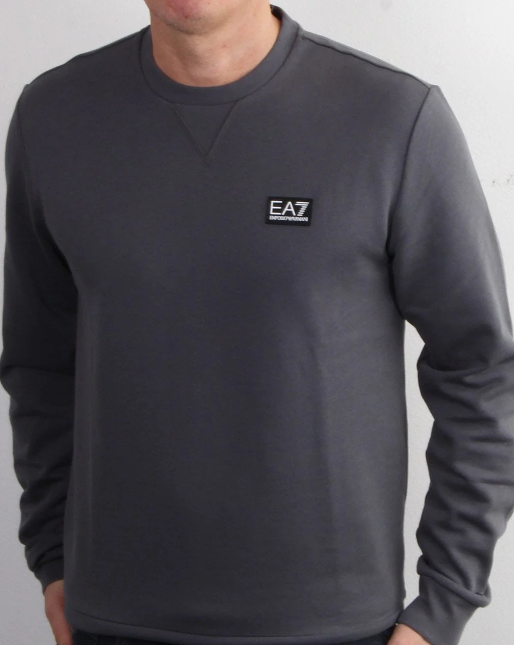 Emporio Armani EA7 Sweatshirt Charcoal Grey - Image 4