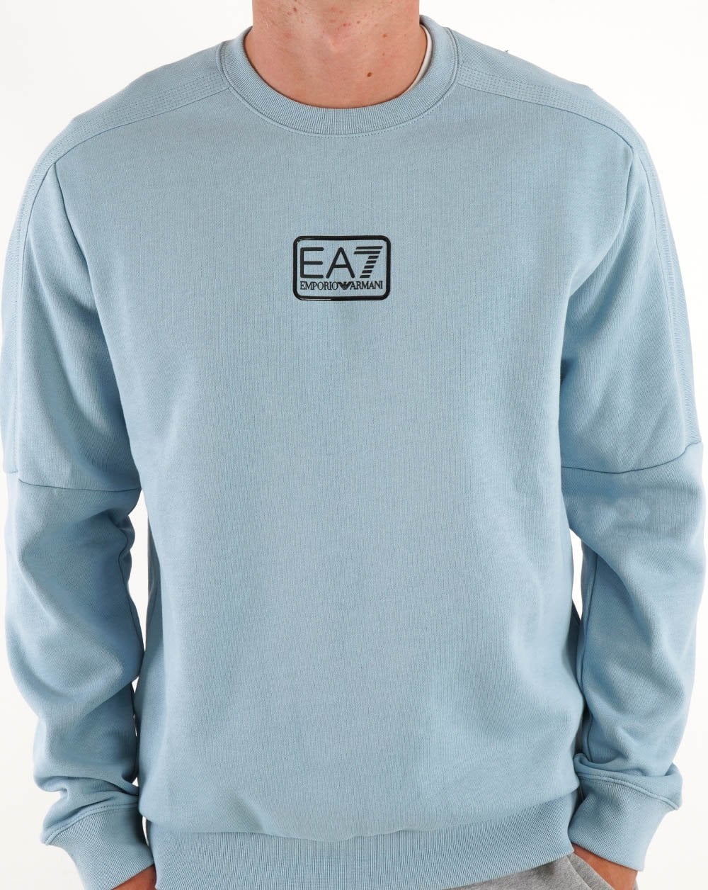 Emporio Armani EA7 Sweatshirt Light Blue - Image 3