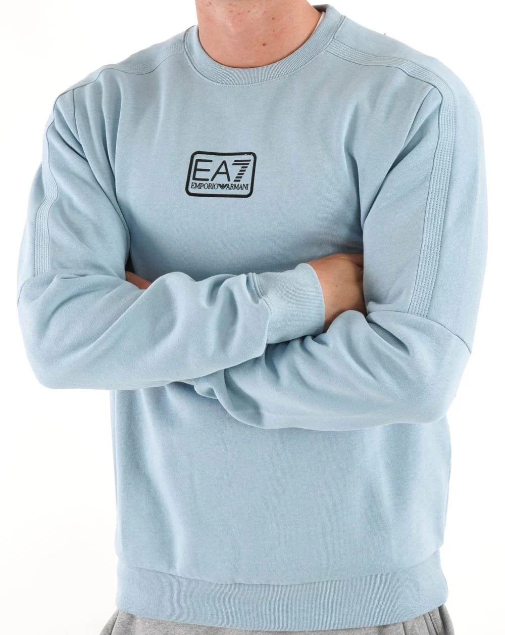 Emporio Armani EA7 Sweatshirt Light Blue - Image 4