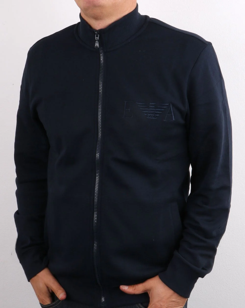 Emporio Armani Loungewear Track Top Navy - Image 3