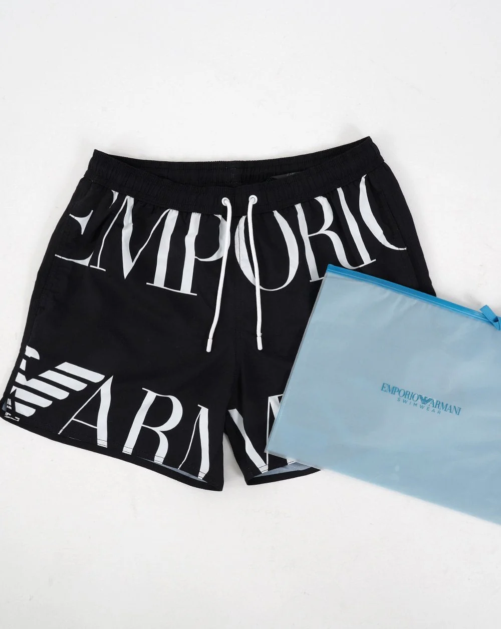Emporio Armani Marco Logo Swim Shorts Black - Image 3