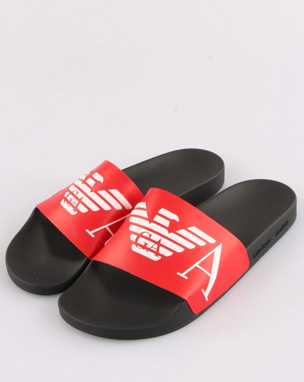 Emporio Armani Sliders Navy/Red - Image 2