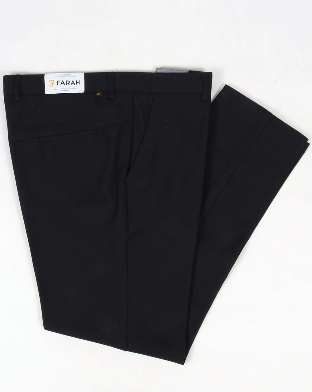 Farah 80s Classic Hopsack Trousers Navy