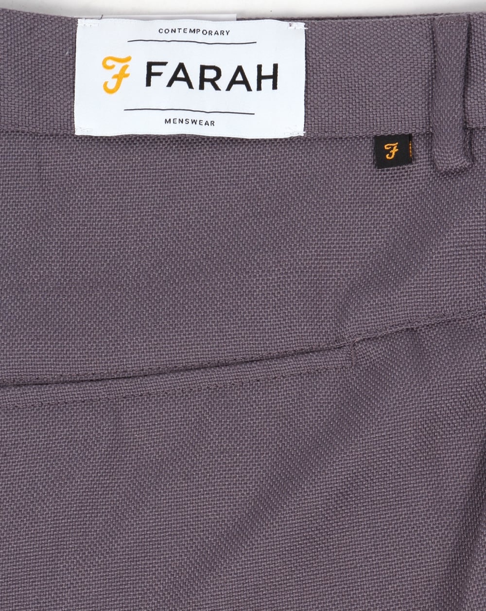 Farah 80s Classic Hopsack Trousers Slate Grey - Image 2