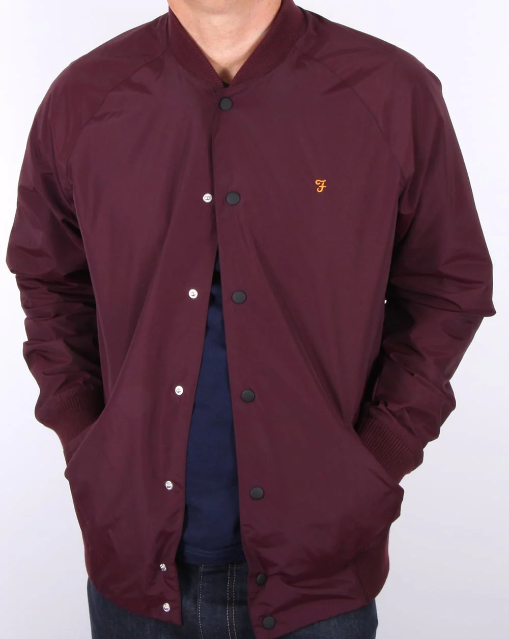 Farah Bellinger Bomber Jacket Bordeaux - Image 4