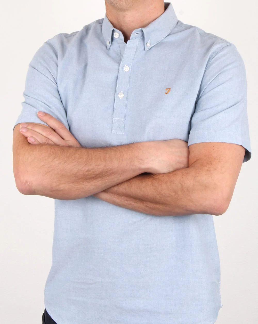 Farah Brewer Shirt Sapphire - Image 3