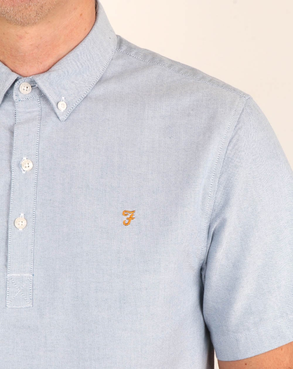 Farah Brewer Shirt Sapphire - Image 4