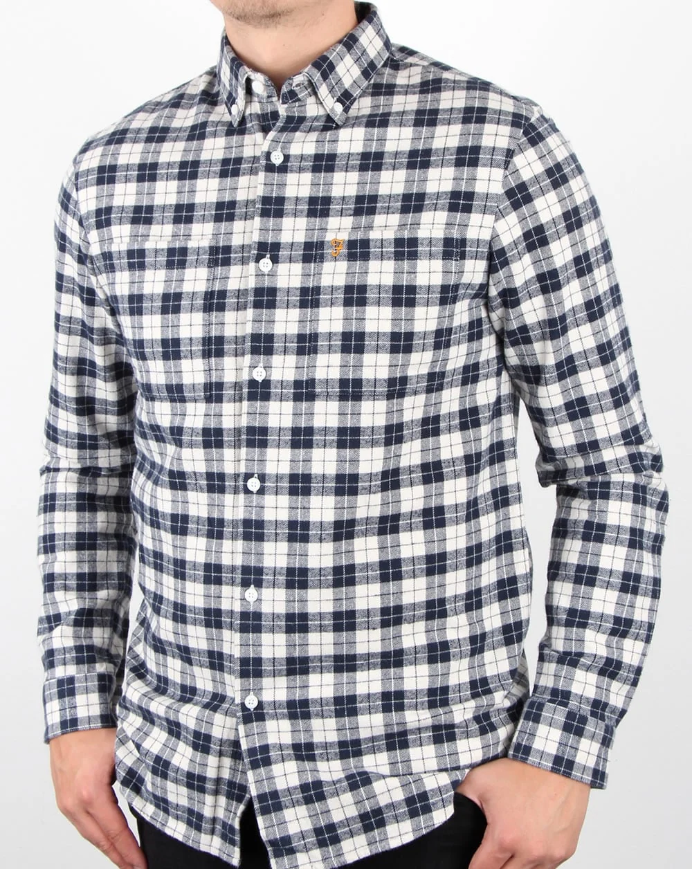 Farah Coleville Shirt True Navy - Image 3