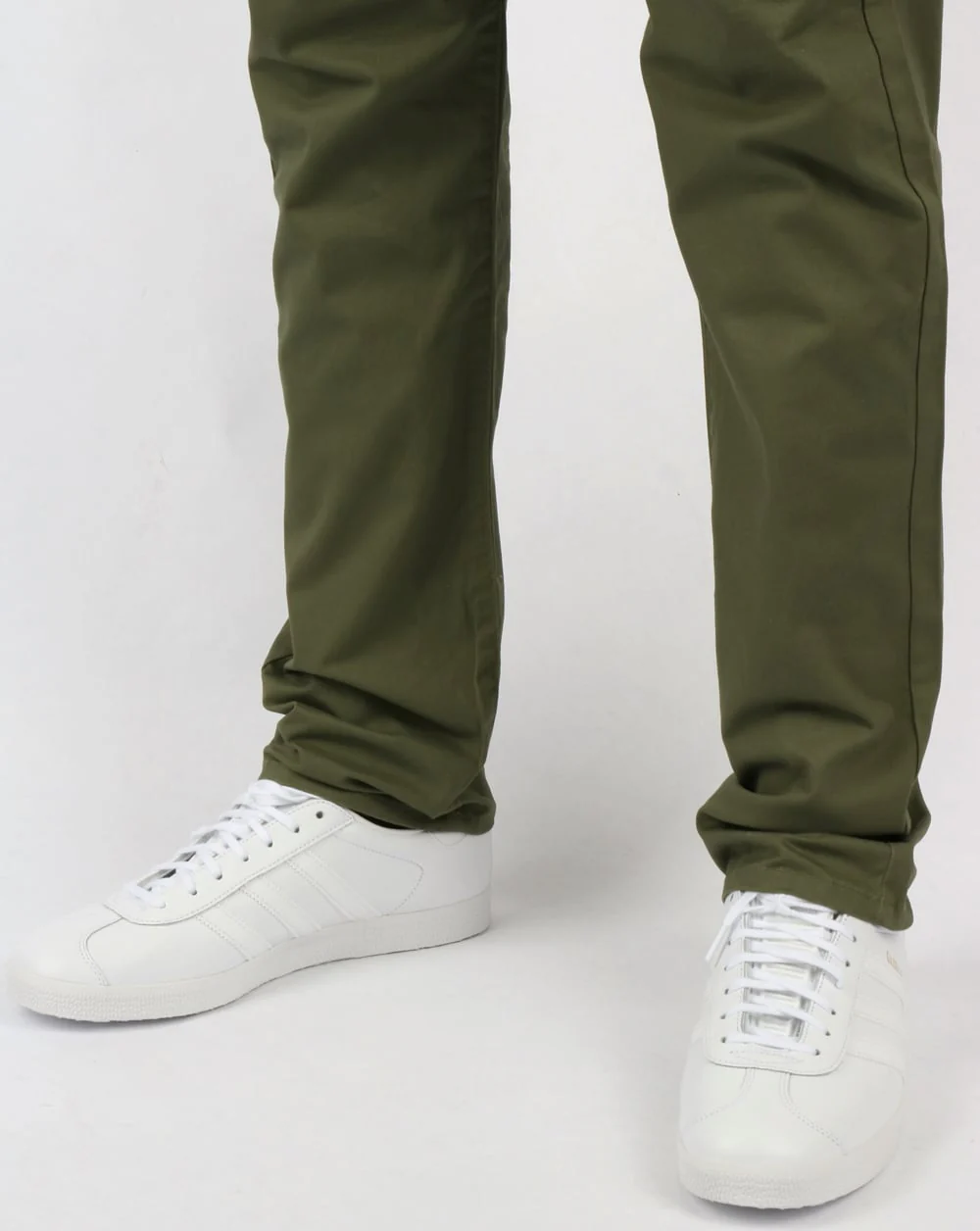 Farah Elm Chino Twill Trousers Military Green - Image 3