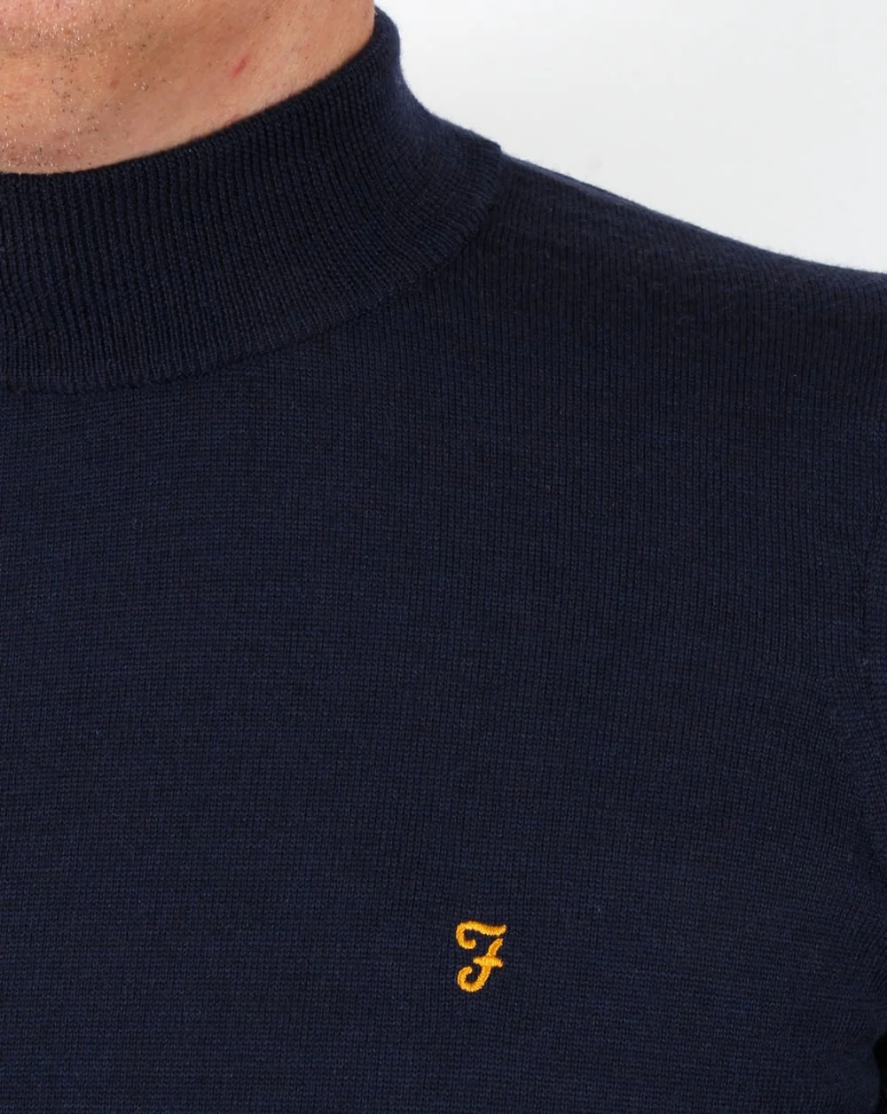 Farah Fenton High Turtle neck Jumper navy - Image 3