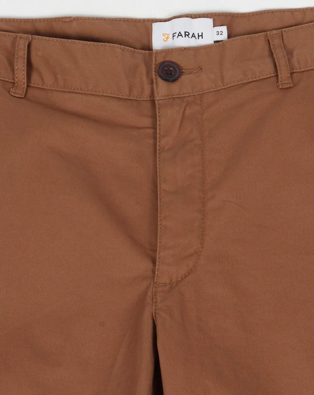 Farah Hawk Chino Twill Shorts Camel - Image 2
