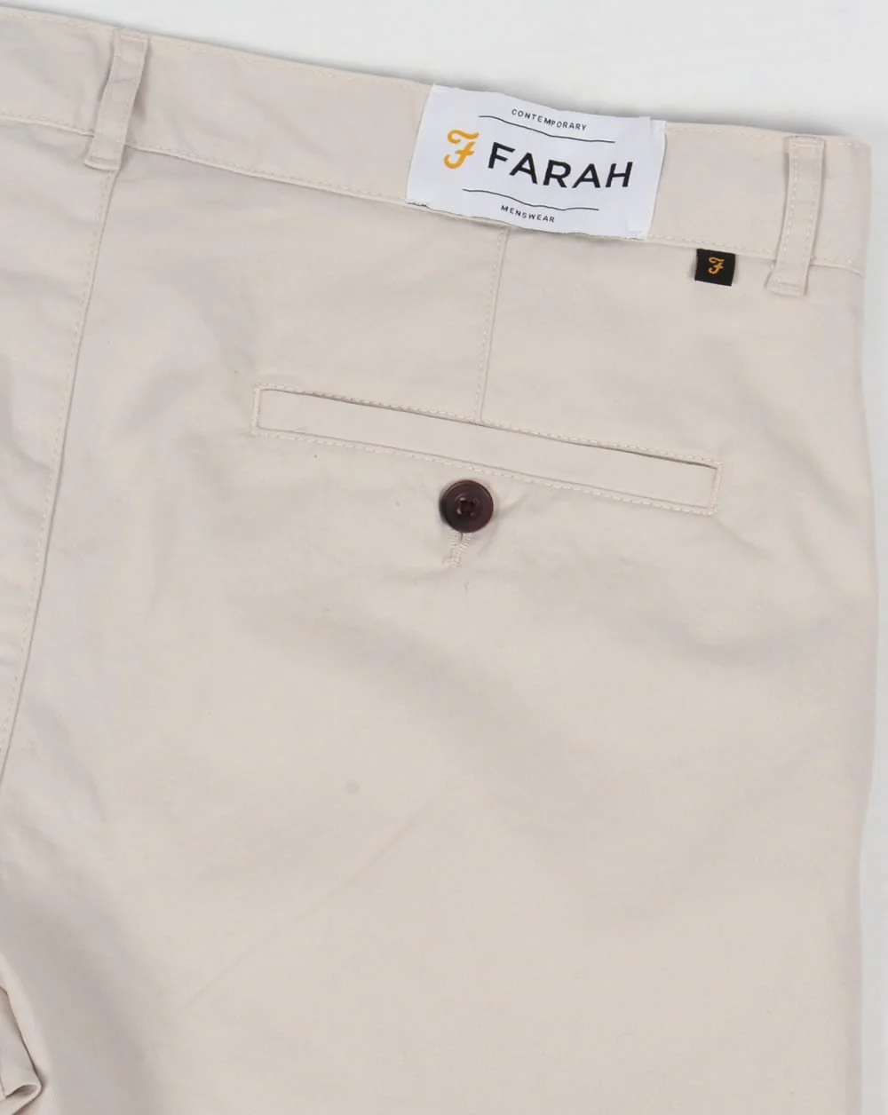 Farah Hawk Chino Twill Shorts Pebble - Image 4
