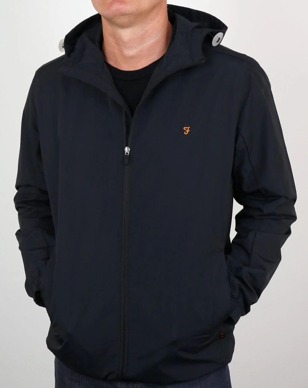 Farah Newbern Hooded Jacket Black - Image 4