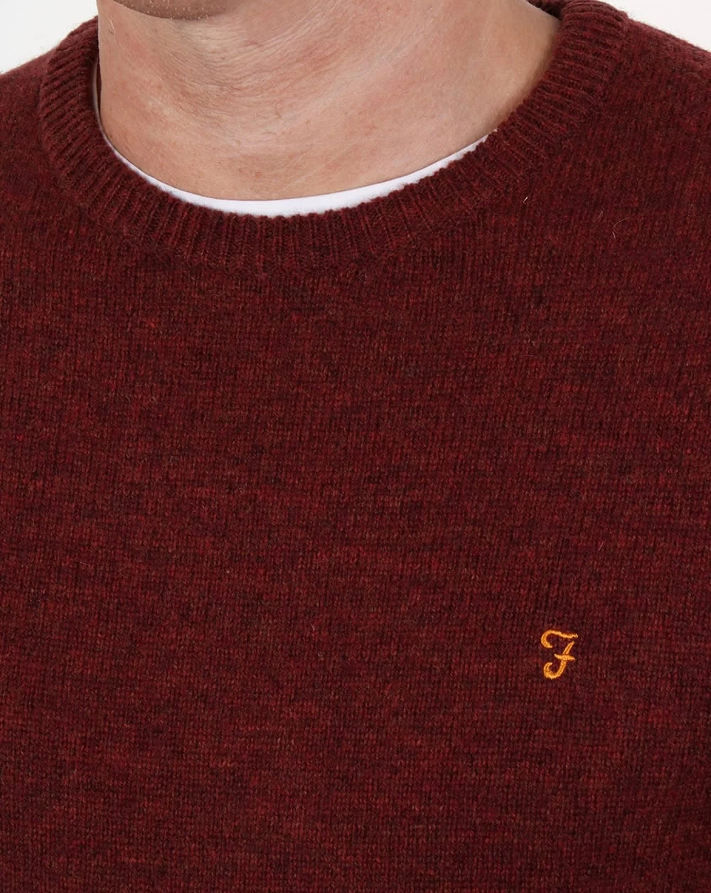 Farah Rosecroft Jumper Red Brick Marl - Image 2