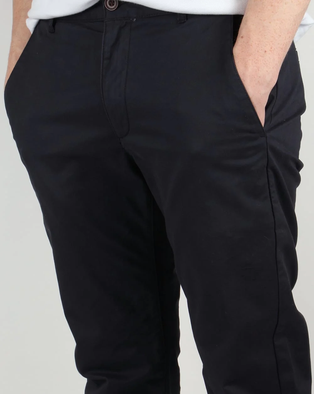 Farah Twill Chino Trousers True Navy - Image 2