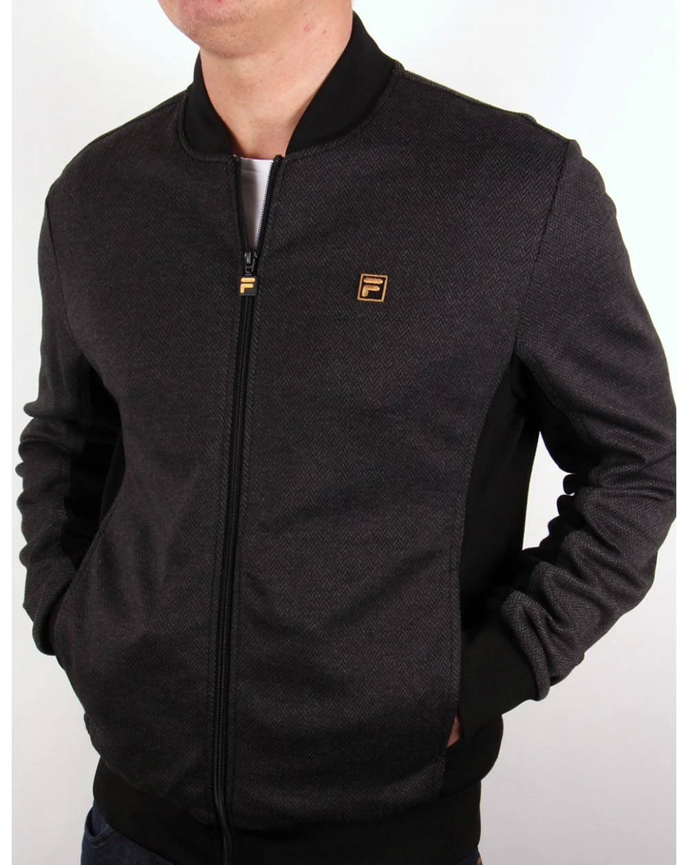 Fila Gold Belfiore Track Top Herringbone - Image 2