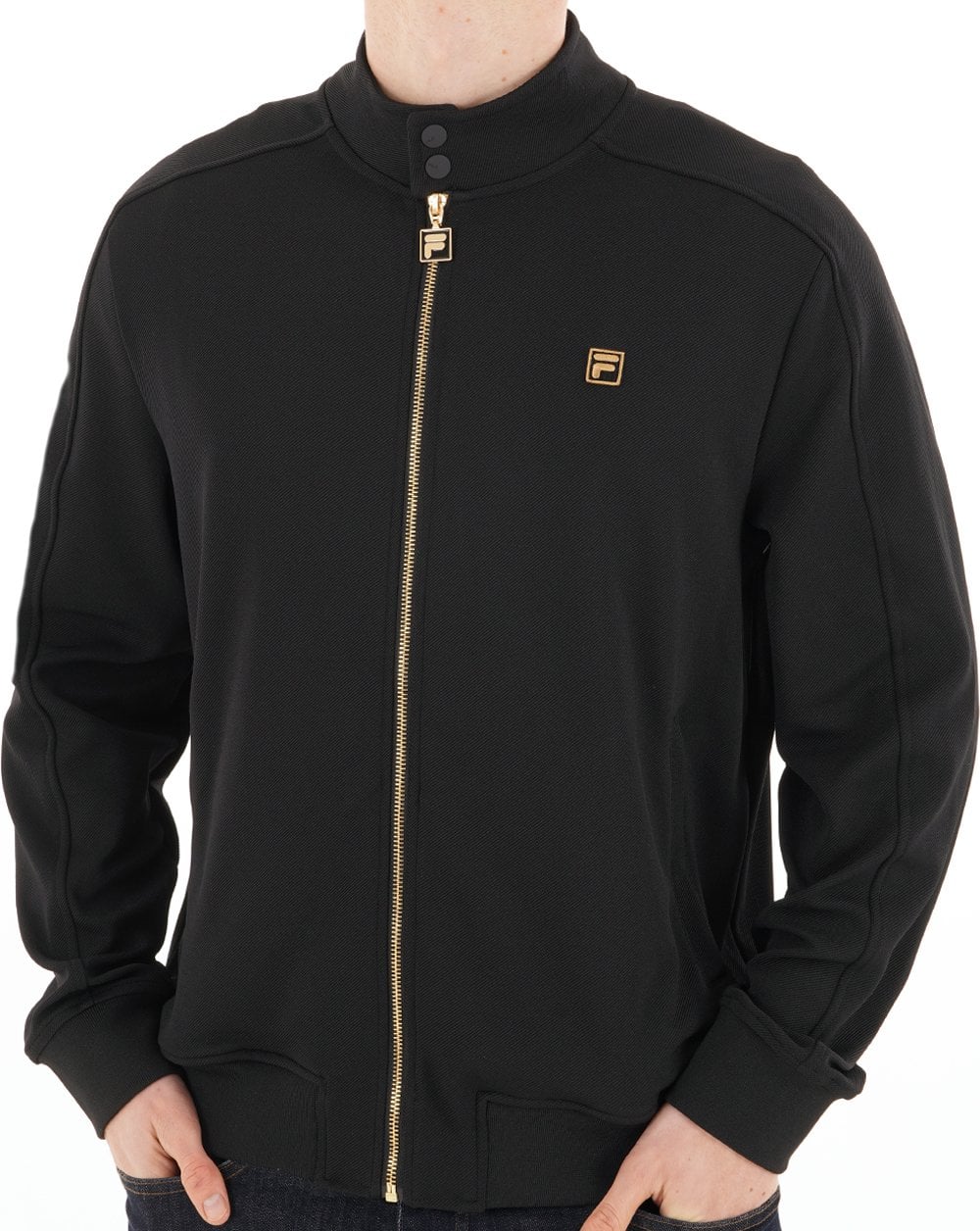 Fila Gold Biker Track Top Black - Image 3