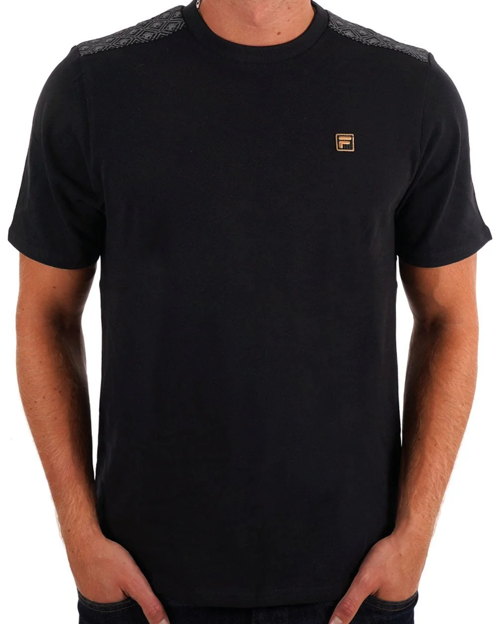 Fila Gold Lester T Shirt Black - Image 2