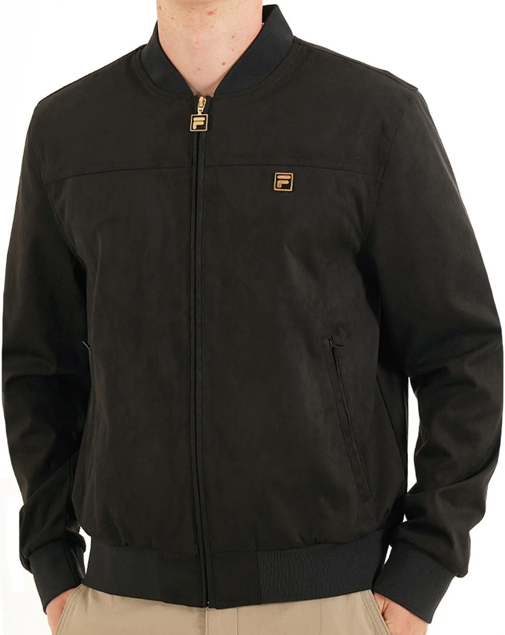 Fila Gold Suede Look Jacket Black - Image 2