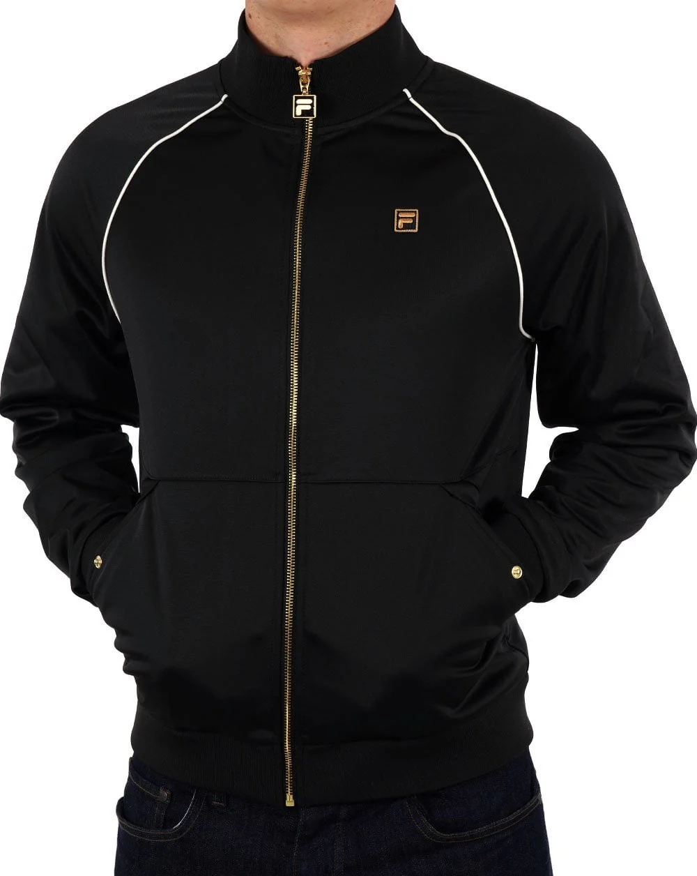Fila Gold Tristan Track Top Black - Image 3