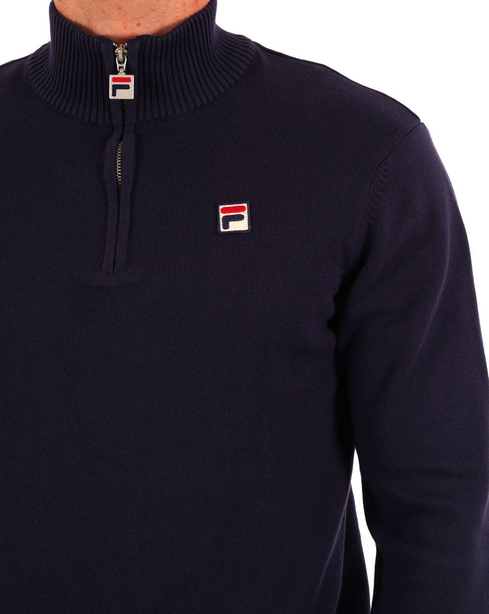 Fila Vintage 1/4 Zip Knit Navy - Image 2