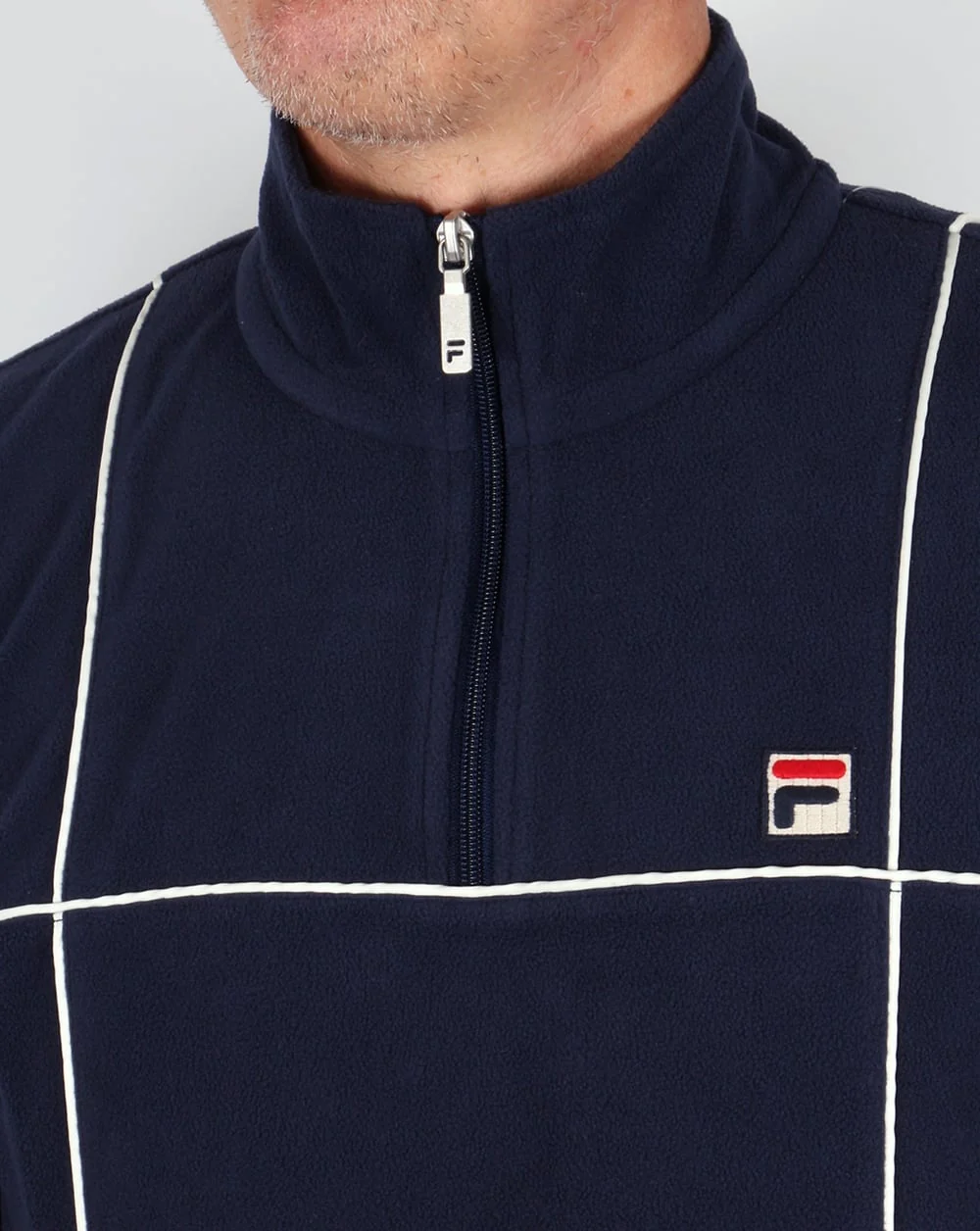 Fila Vintage 1/4 Zip Terrinda Microfleece Navy - Image 2