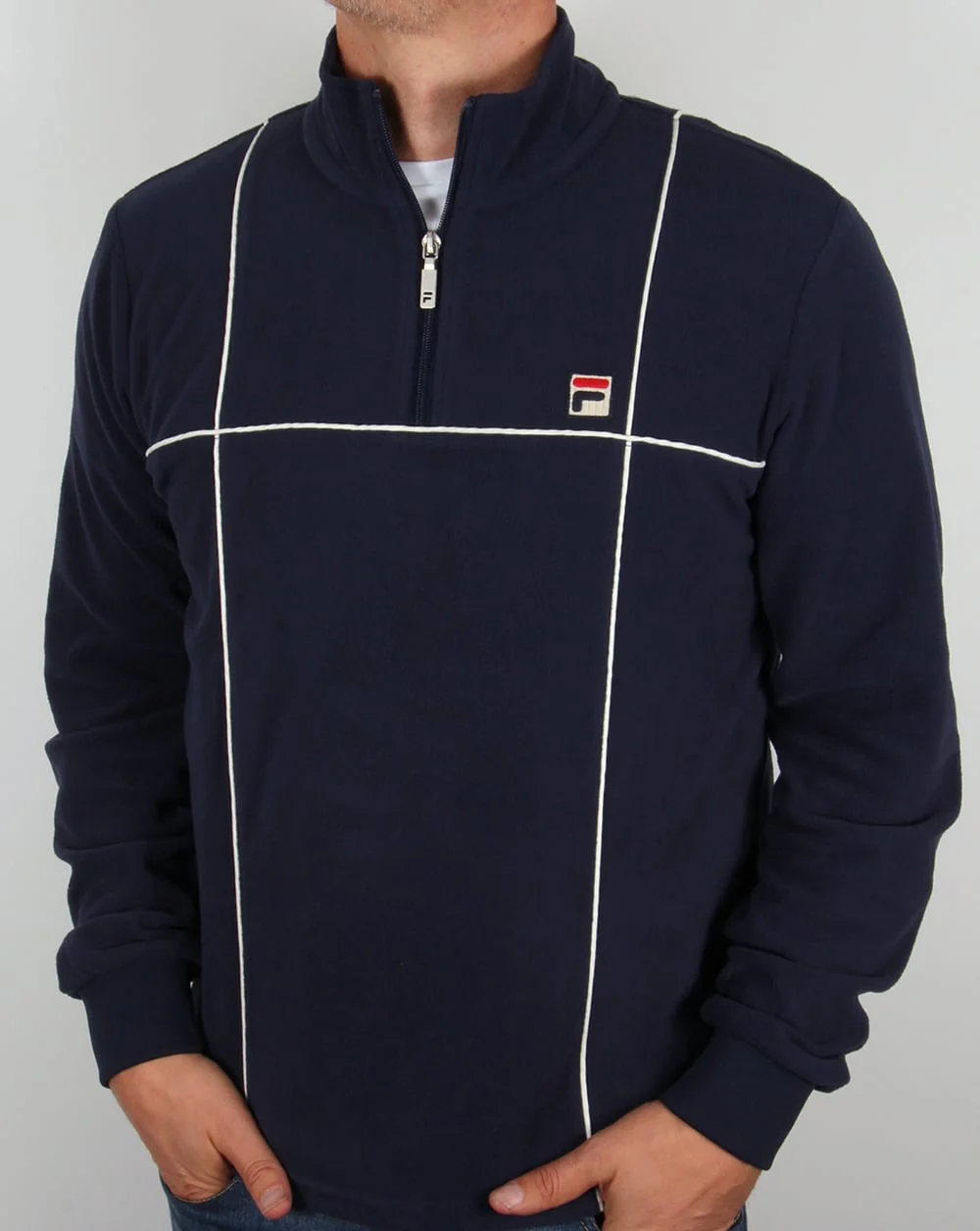 Fila Vintage 1/4 Zip Terrinda Microfleece Navy - Image 3