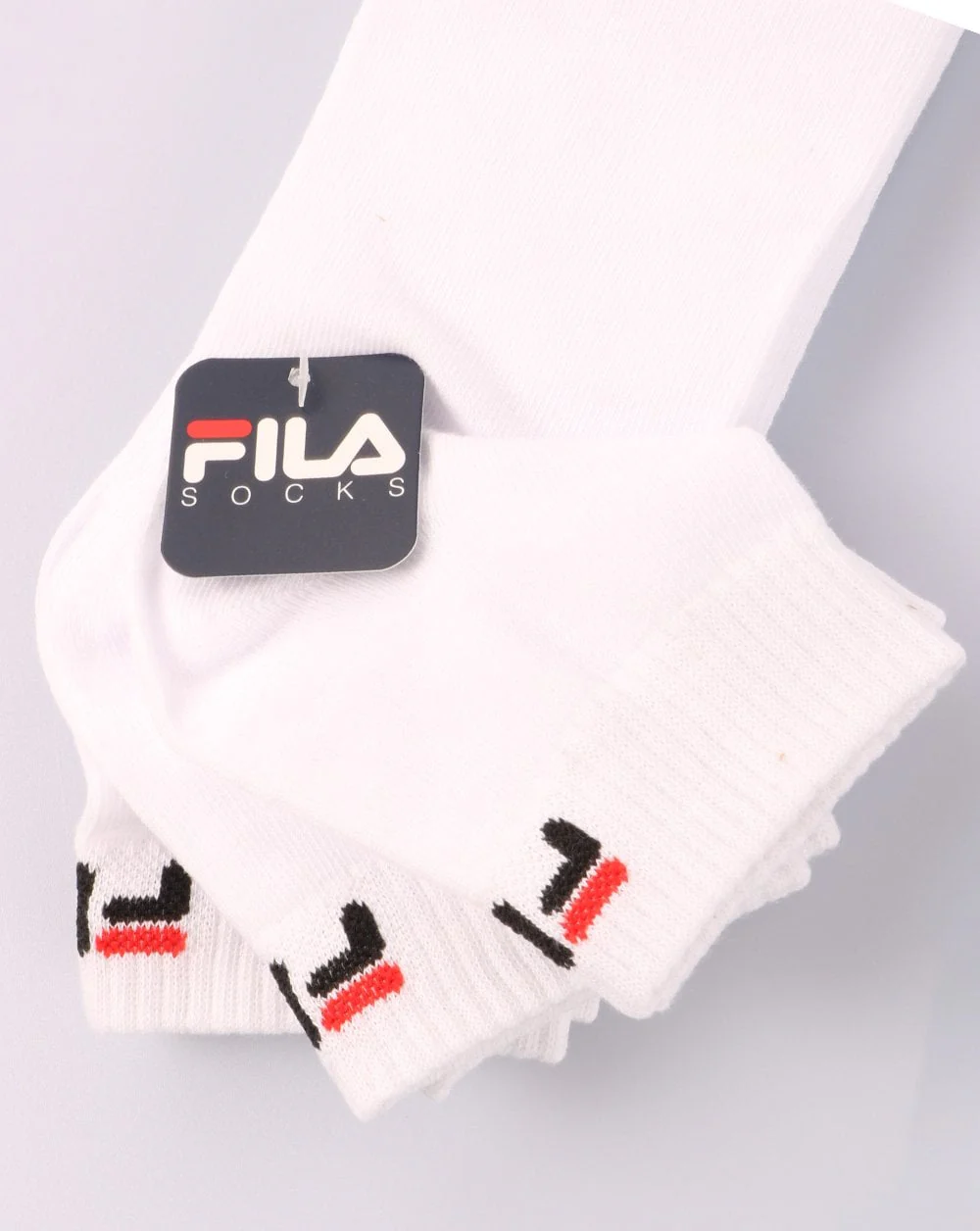 Fila Vintage 3 Pack Socks White - Image 2