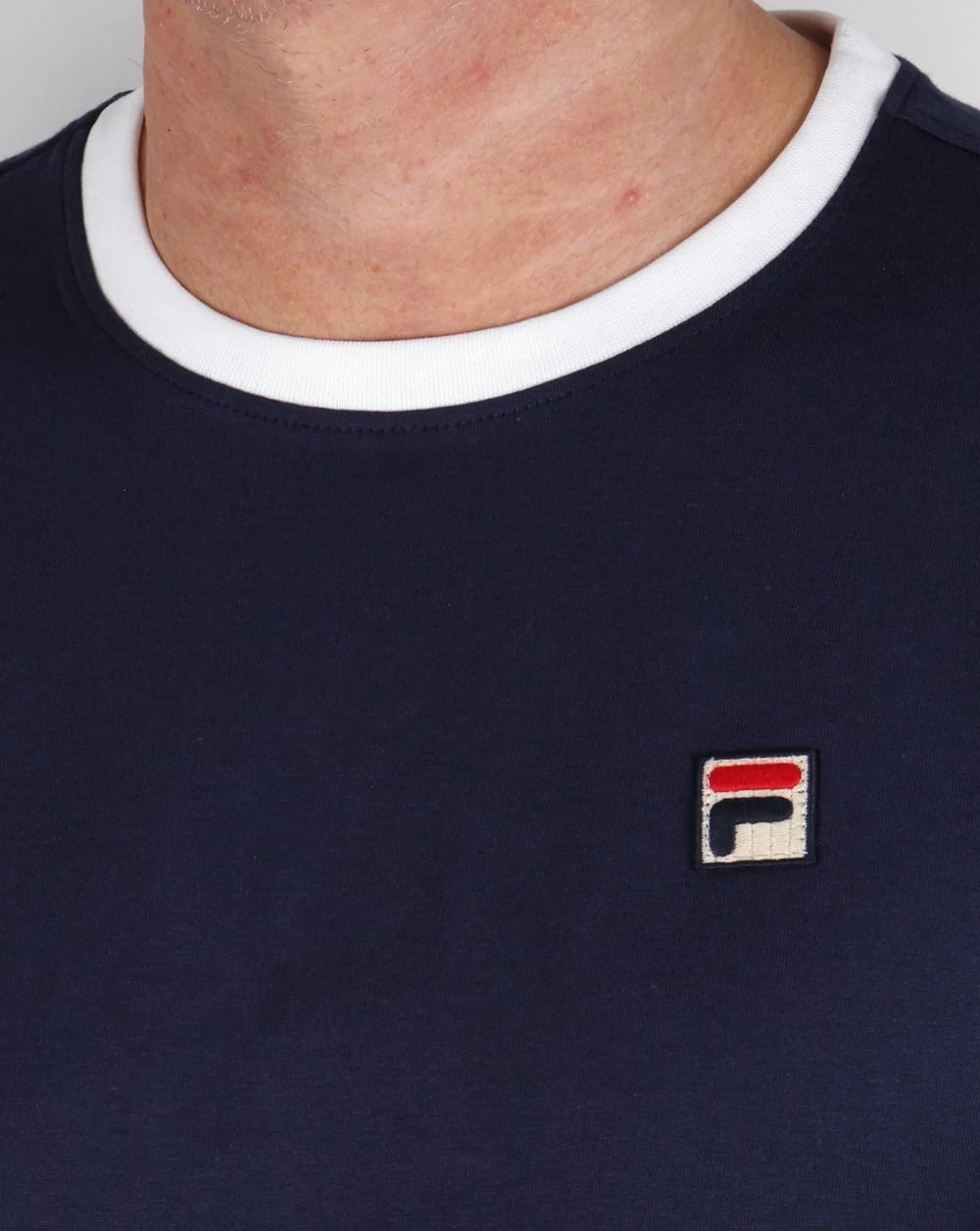 Fila Vintage 4 Stripe Ringer T-shirt Navy/white - Image 2