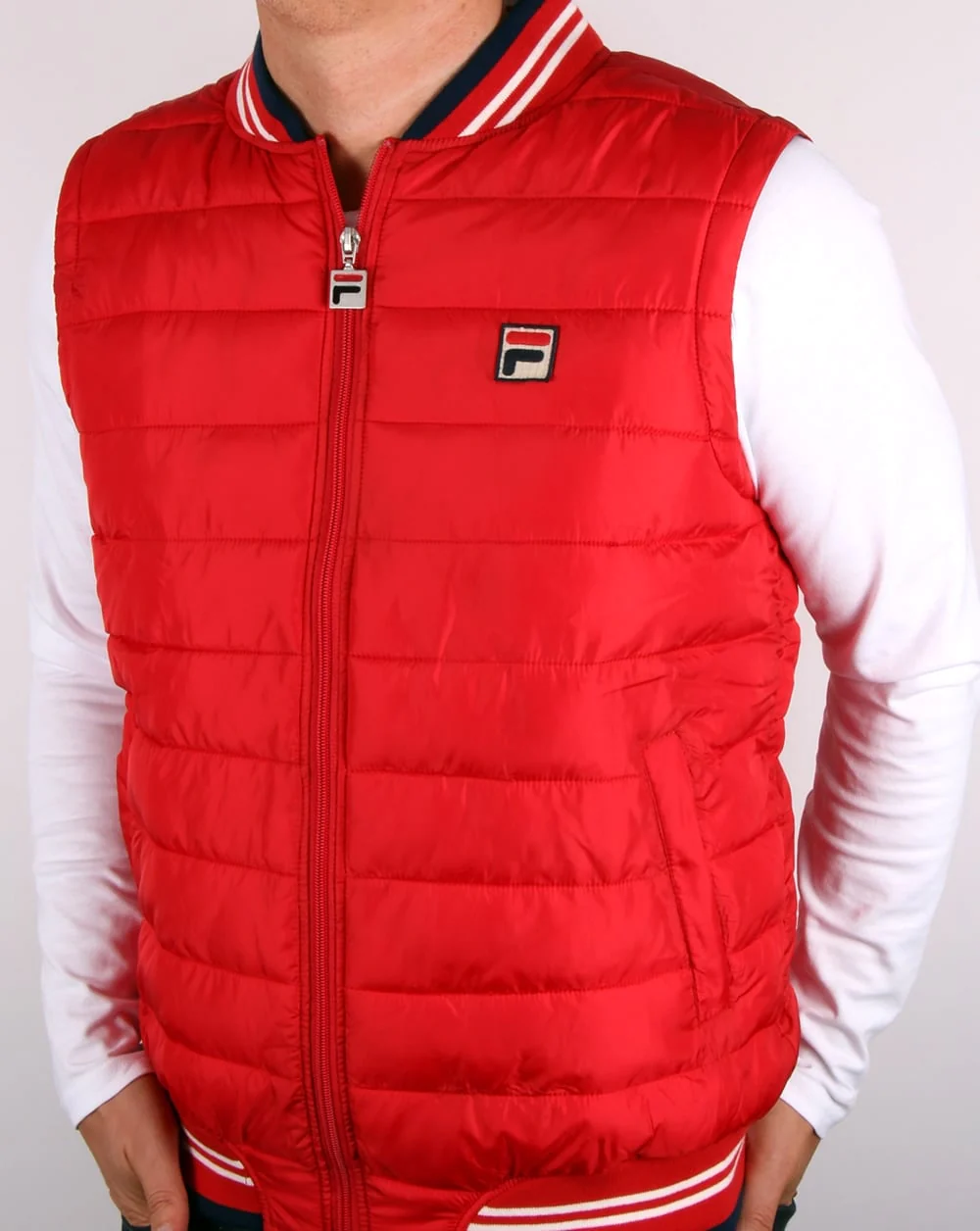 Fila Vintage Canapine Gilet Red - Image 3