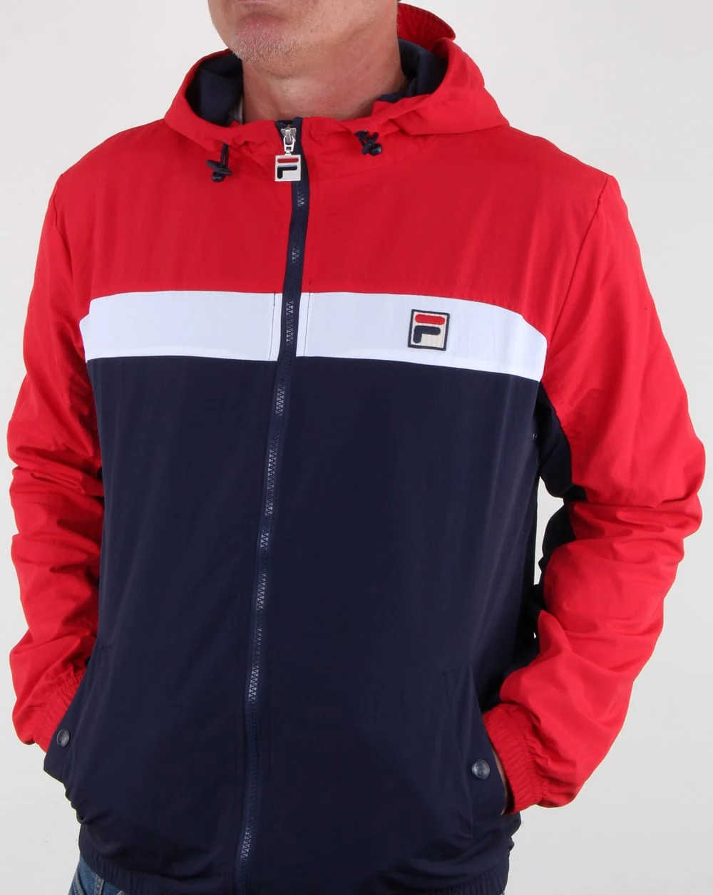 Fila Vintage Clipper Jacket Navy/red/white - Image 4
