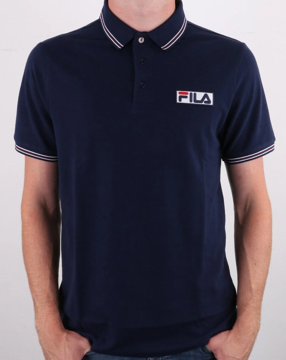 Fila Vintage Connell Polo Shirt Navy - Image 3