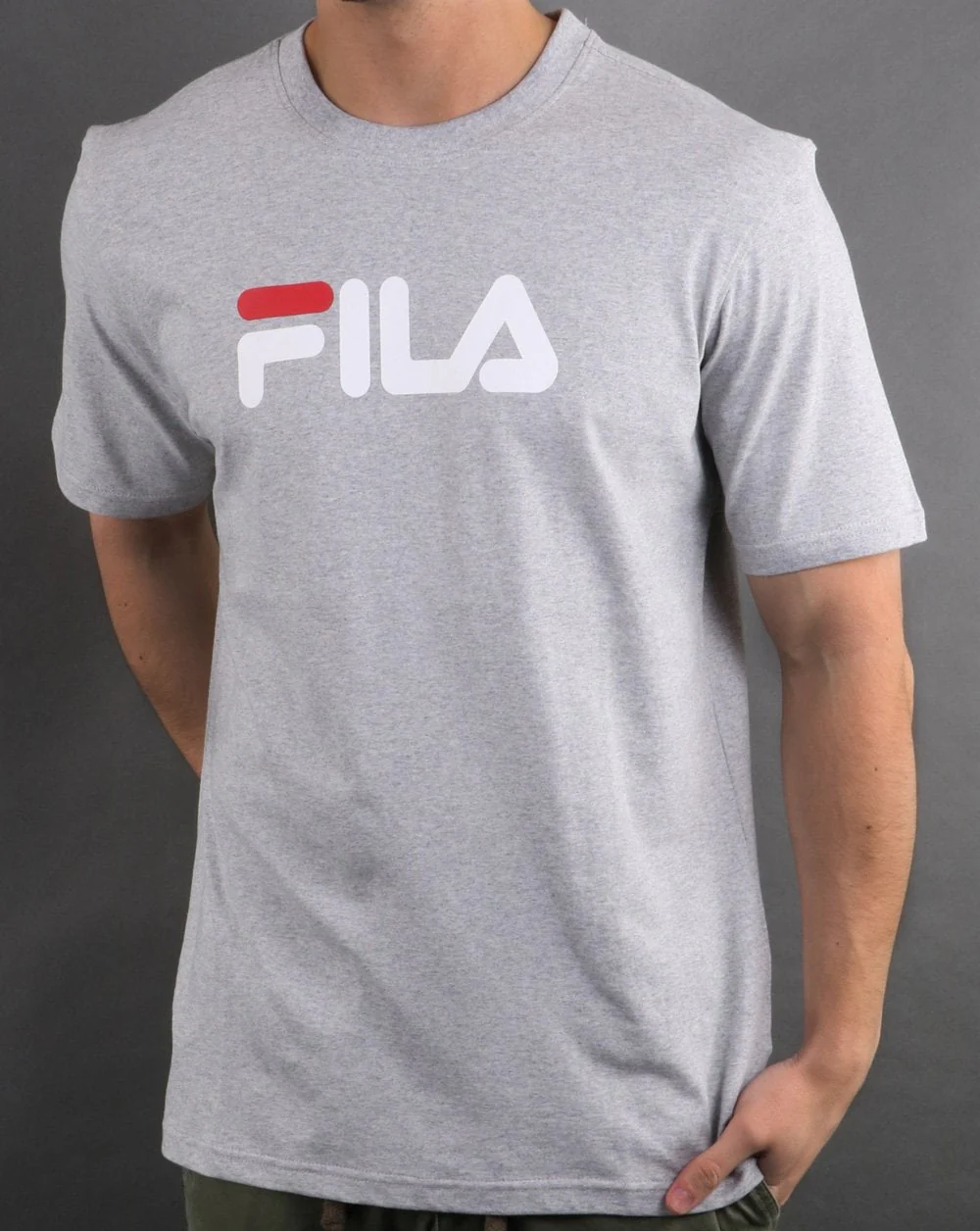 Fila Vintage Eagle T Shirt Light Grey - Image 2