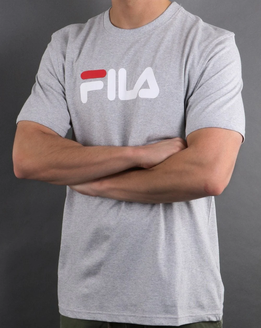Fila Vintage Eagle T Shirt Light Grey - Image 3