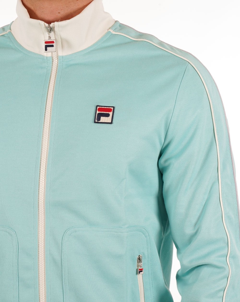 Fila Vintage Fitz Piped Track Top Pastel Turquoise - Image 3