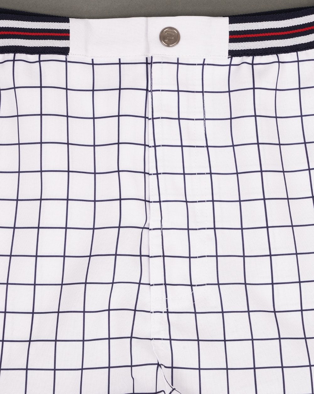Fila Vintage High Tide Check Shorts White - Image 2