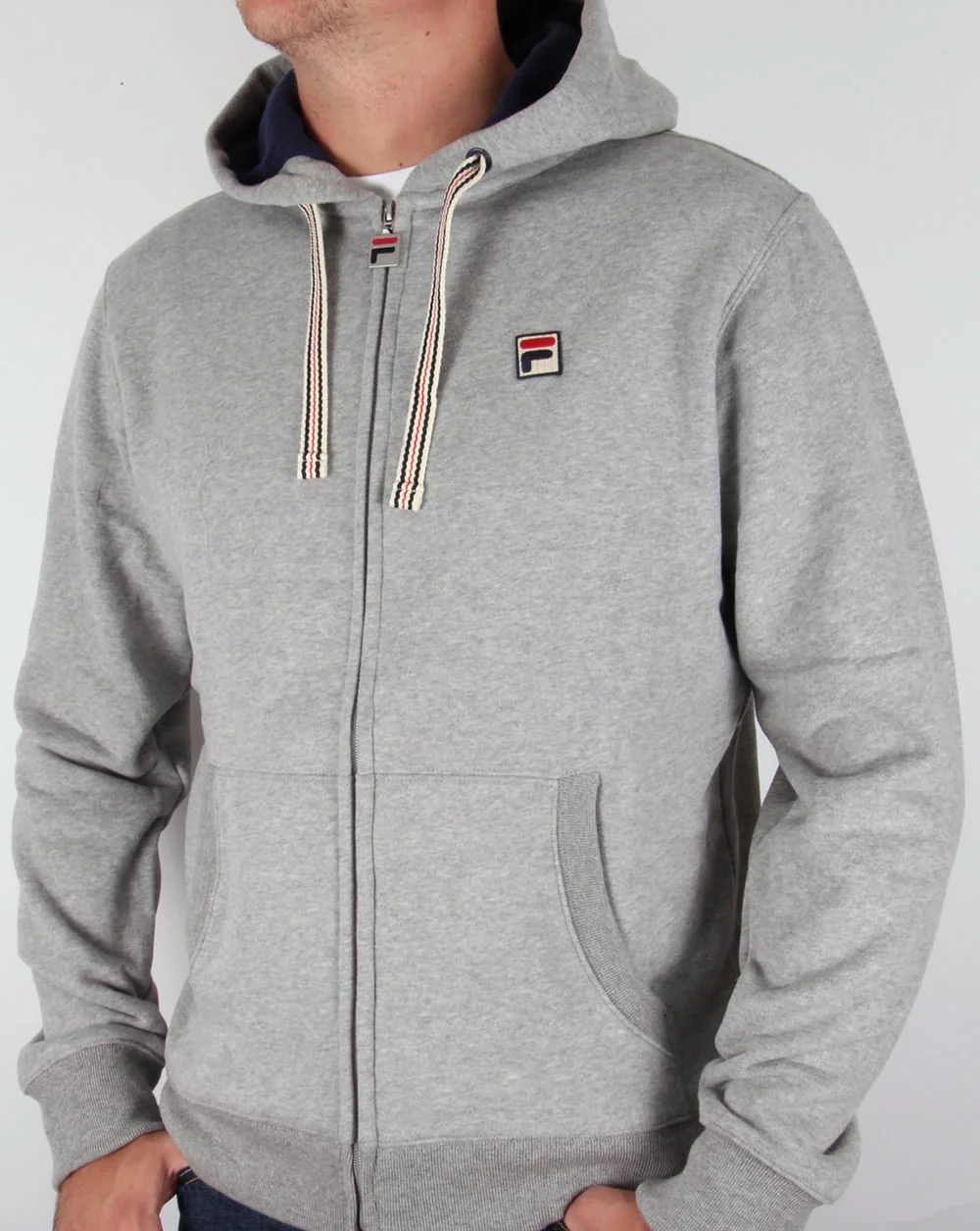 Fila Vintage Hoodie Grey - Image 2