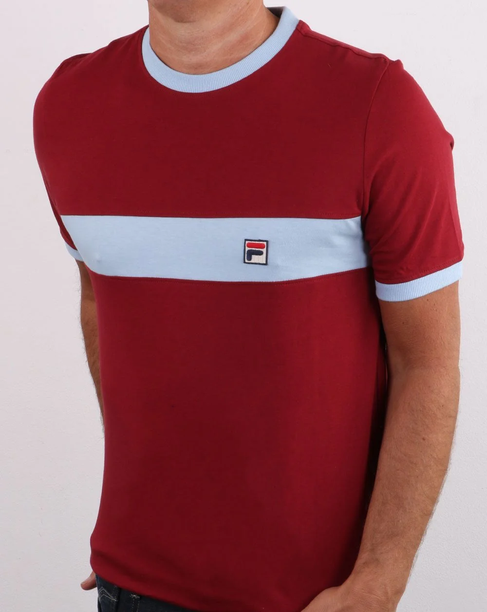 Fila Vintage Joshua T Shirt Claret - Image 3
