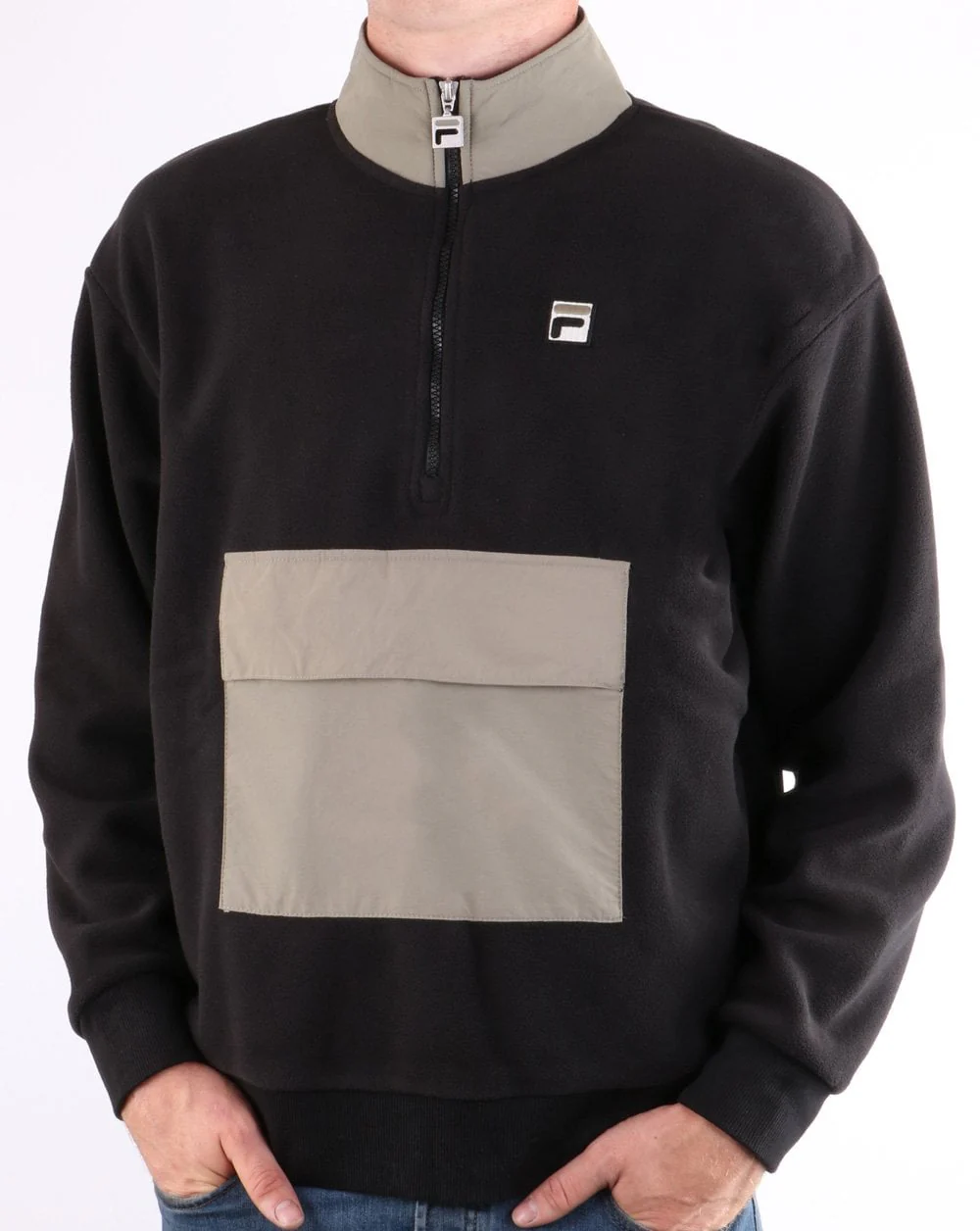 Fila Vintage Kenny Sherpa Fleece Black/Grey