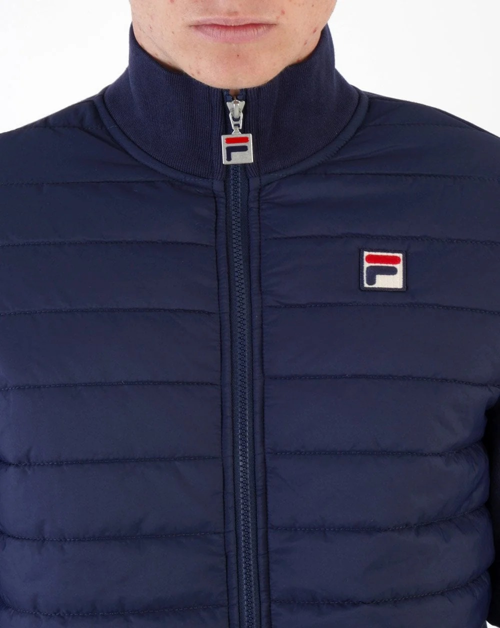 Fila Vintage Malachi Puffer Jacket Navy - Image 3