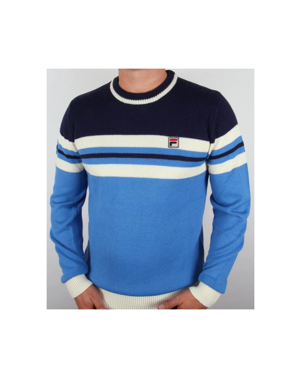Fila Vintage Martelli Jumper Ocean Blue - Image 2