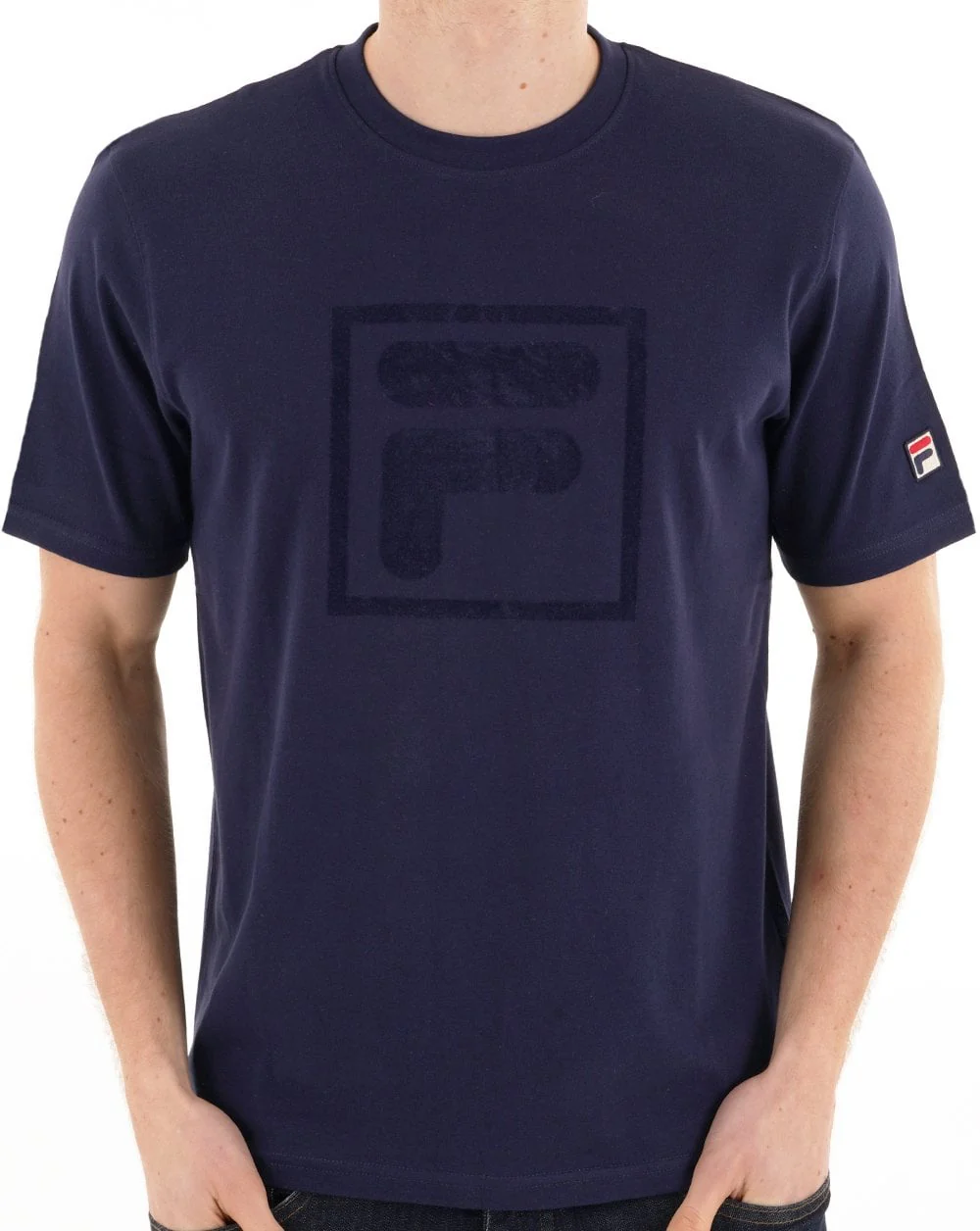 Fila Vintage Pepe Flock Logo Tee Navy - Image 2