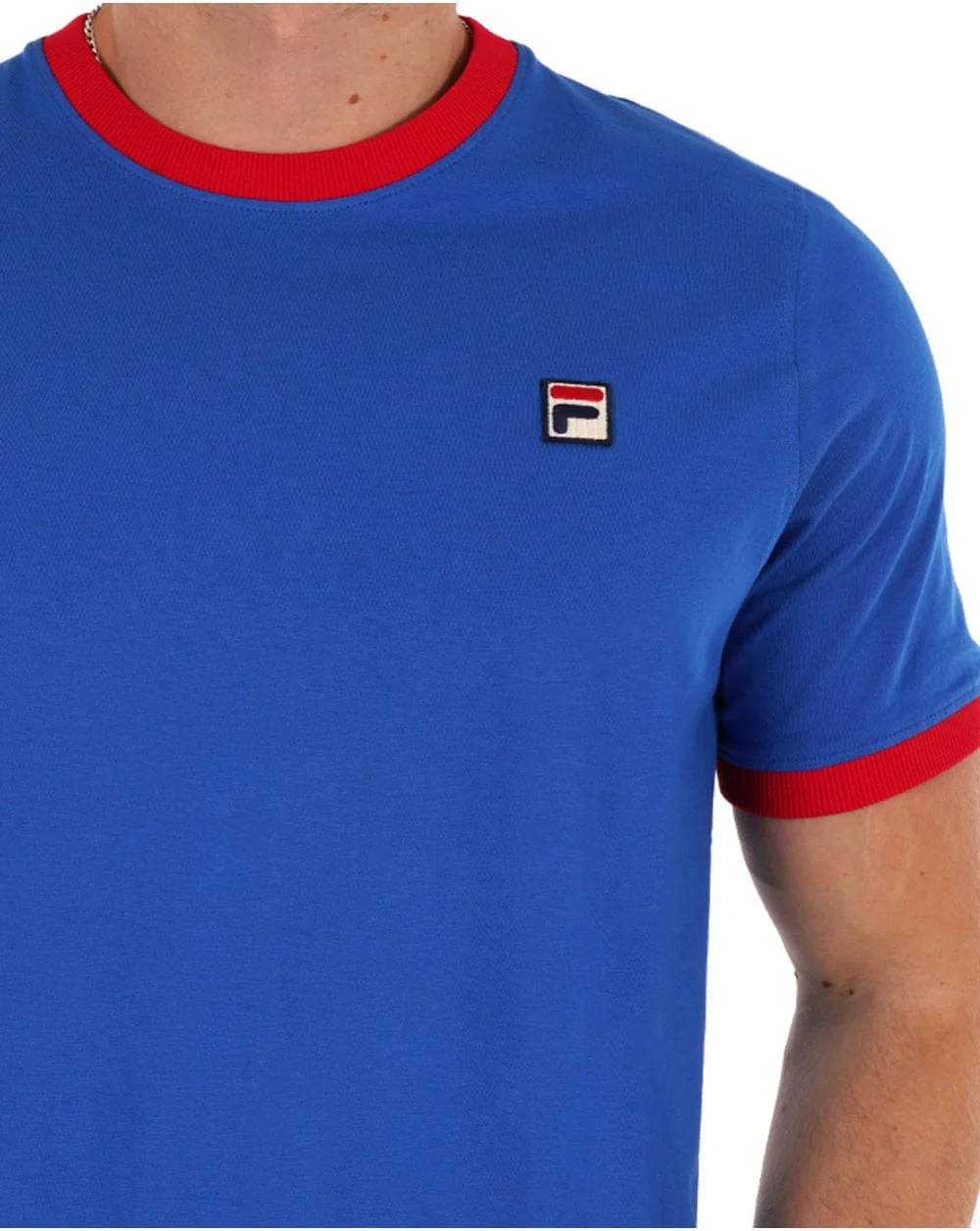 Fila Vintage Ringer T Shirt Royal Red - Image 2