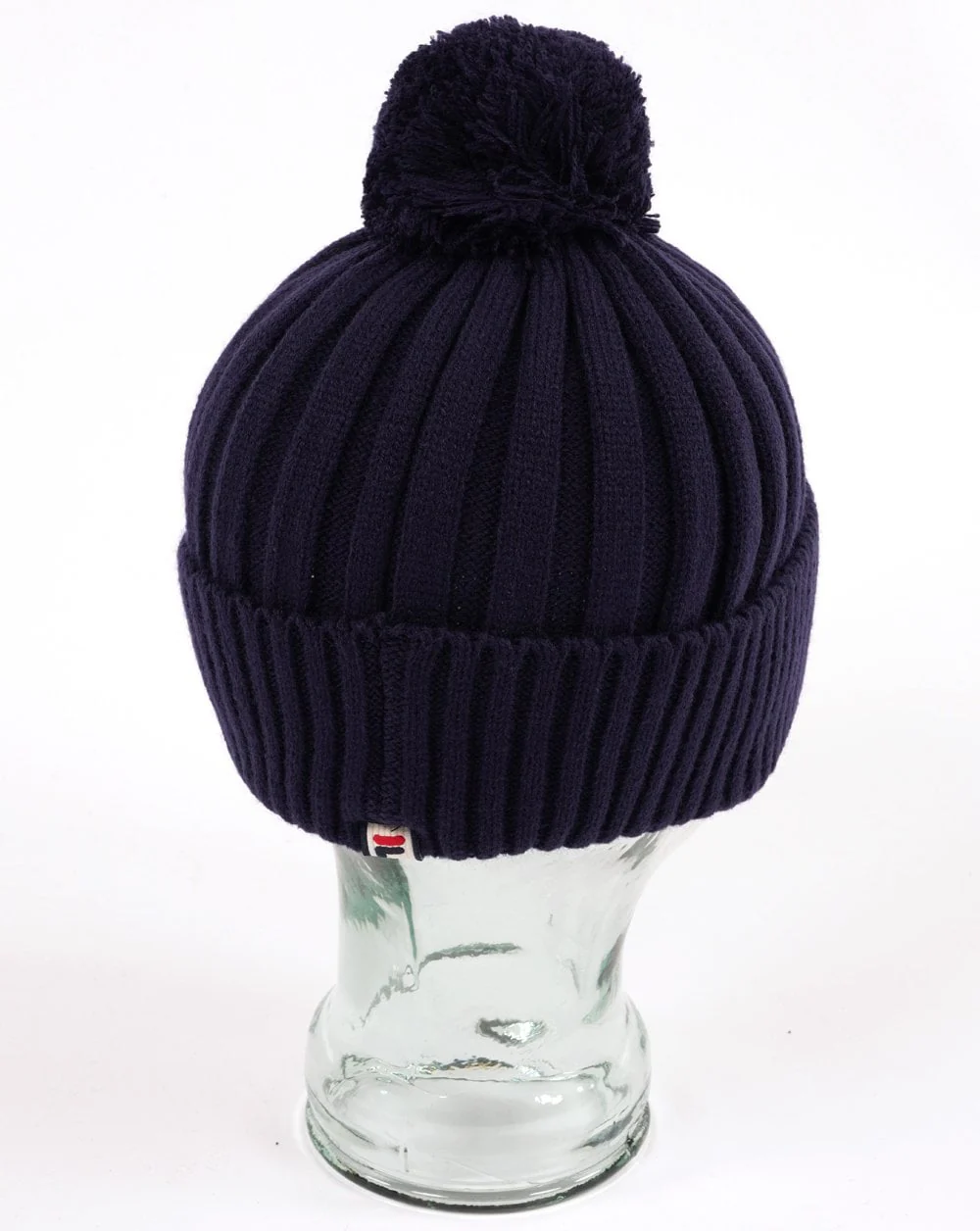 Fila Vintage Teo Pom Pom Beanie Navy - Image 3